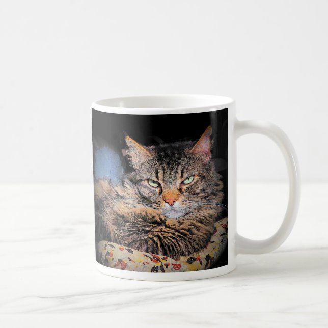 Taza De Café Líneas de recogida de gatos incorrectas #1 (Derecha)