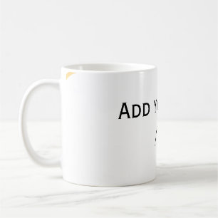 Taza De Café Líneas de texto de mensaje de nombre de borde espa