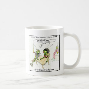 Taza De Café Líneas divertidas de recogida de cricket