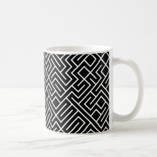 Taza De Café Líneas en mosaico 10 generativas de impresión (bla