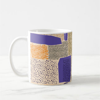 Taza De Café Líneas geométricas dispersas: arte abstracto