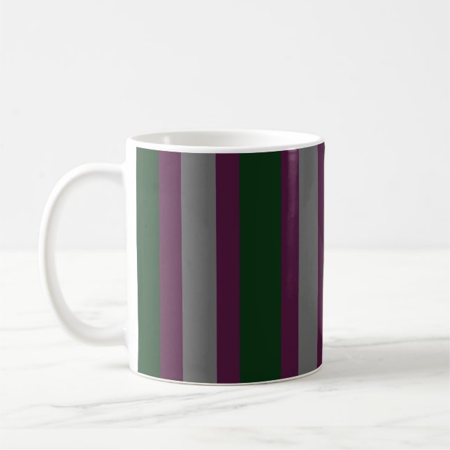Taza De Café Lineas Verde (Izquierda)