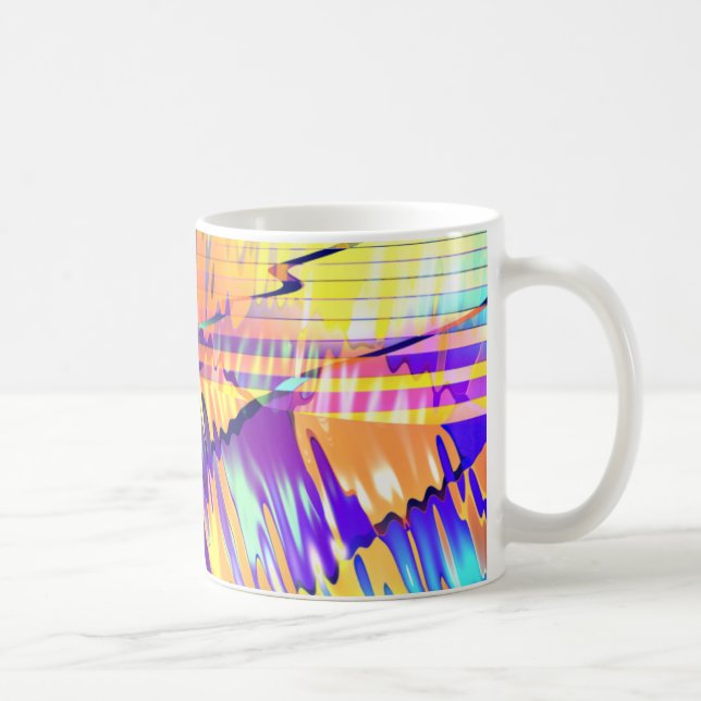 Taza De Café Líneas y olas líquidas (Derecha)