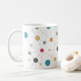Taza De Café Líneas y puntos minimalistas