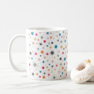 Taza De Café Líneas y puntos modernos