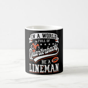 Taza De Café Lineman De Fútbol Gracioso