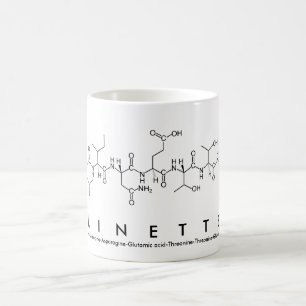 Taza De Café Linette peptide name mug