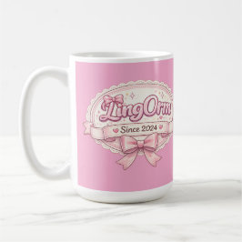 Taza De Café LingOrm Since 2024 Coquette Ribbon Badge