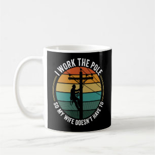 Taza De Café Liniero de Servicios Públicos Atardecer Retro, Tra