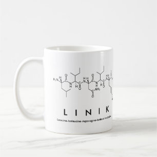 Taza De Café Linik peptide name mug