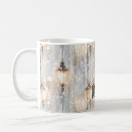 Taza De Café Linterna de Luces Gris Azul