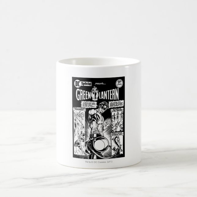 Taza De Café Linterna verde - Cómic sombreado verde, negro (Centro)