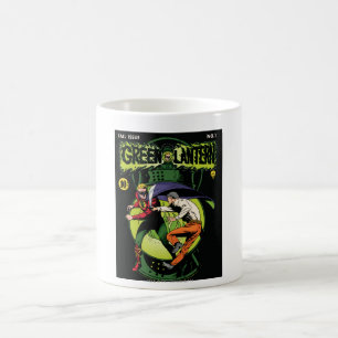 Taza De Café Linterna verde con el cabo en lucha