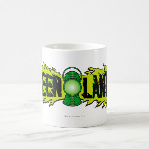Taza De Café Linterna verde - linterna que brilla intensamente