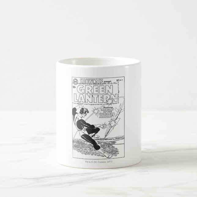 Taza De Café Linterna verde: misil de fuga, negro y blanco (Centro)