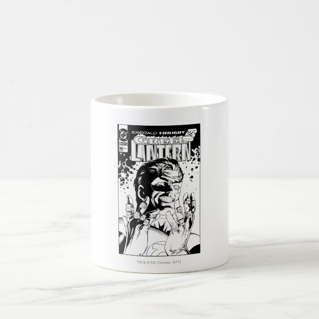 Taza De Café Linterna verde - Muchos anillos, negro y blanco (Centro)