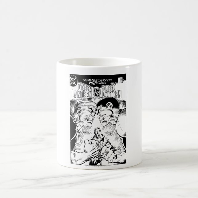 Taza De Café Linterna verde vs linterna verde, negro y blanco (Centro)