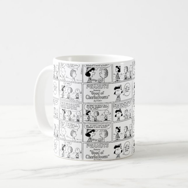Taza De Café Linus le dice a Lucy que es cangrejo (Anverso izquierdo)
