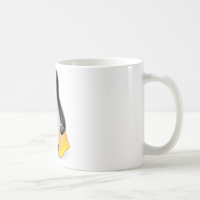 Taza De Café Linux-pingüino-Tux (Derecha)