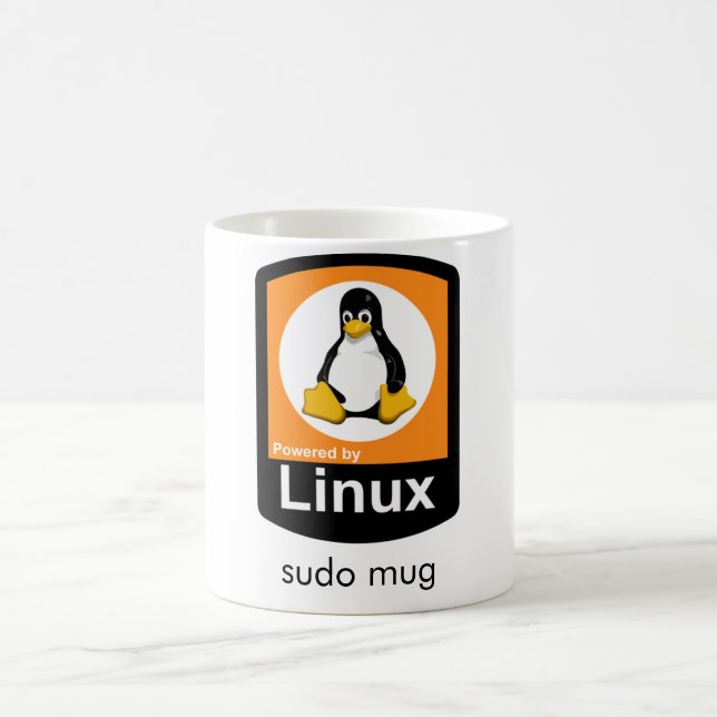 Taza De Café Linux - sudo Mug (Centro)