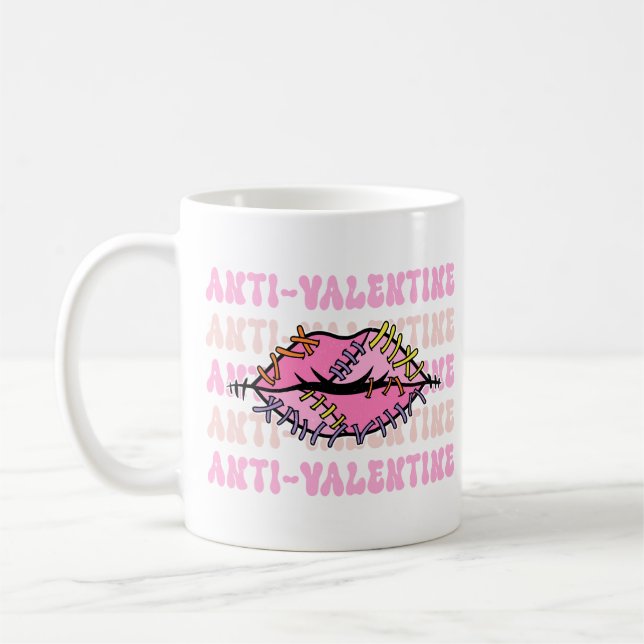Taza De Café Lips rosadas anti Valentine (Izquierda)