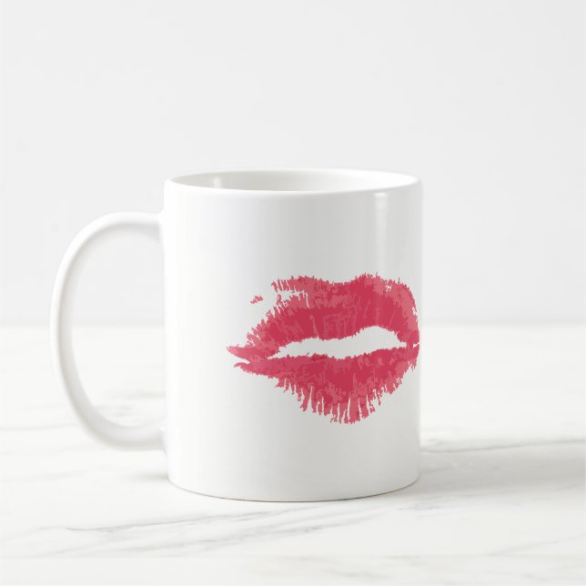 Taza De Café Lipstick Kiss Stain (Izquierda)