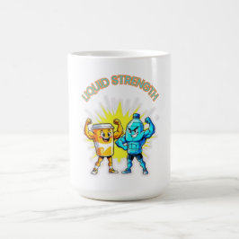 Taza De Café Liquid Strength – Funny Juice & Water Muscle Desig