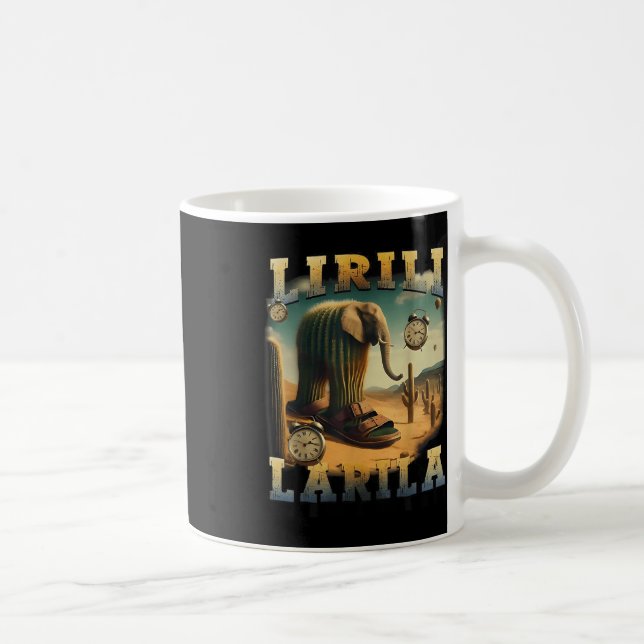 Taza De Café Lirili Larila - Meme italiano de Brainrot  (Derecha)