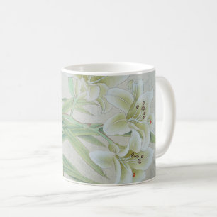 Taza De Café Lirio blanco