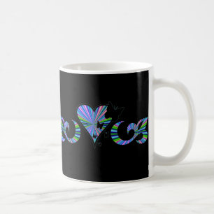Taza De Café Lirio cardíaco arcoiris y mariposa