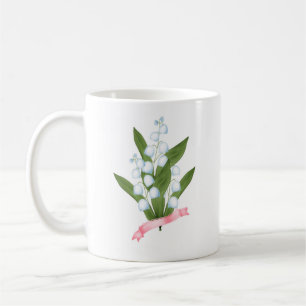 Taza De Café Lirio de los valles, retro