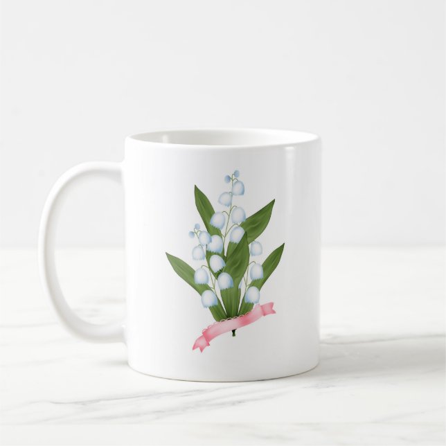 Taza De Café Lirio de los valles, retro (Izquierda)