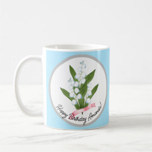 Taza De Café Lirio de los valles, retro