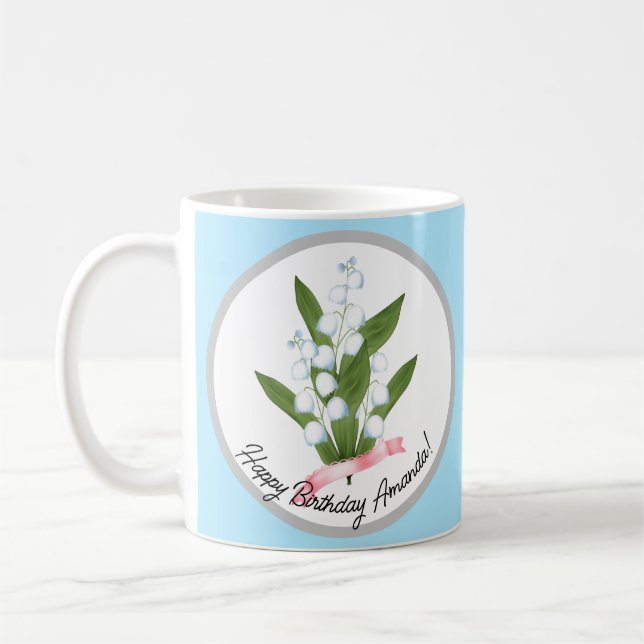 Taza De Café Lirio de los valles, retro (Izquierda)
