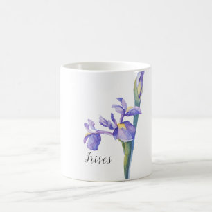 Taza De Café Lirios Acuarela Floral