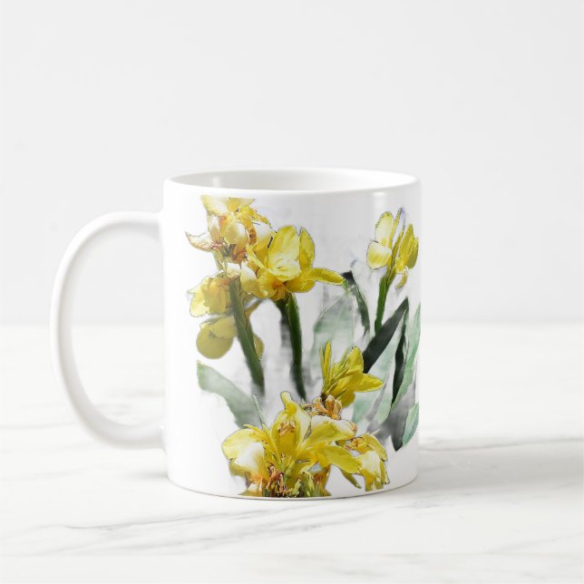 Taza De Café Lirios amarillos de verano (Izquierda)