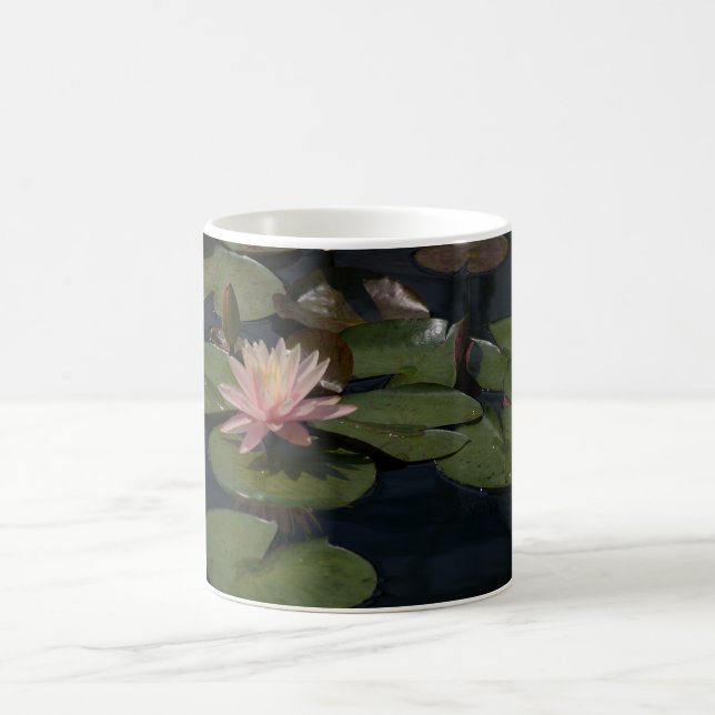 Taza De Café Lirios de agua rosados (Centro)