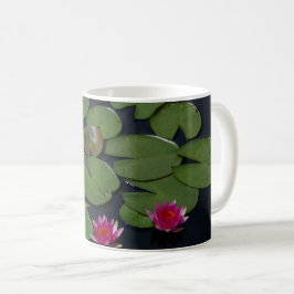 Taza De Café Lirios de agua rosados