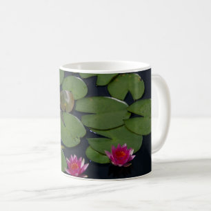 Taza De Café Lirios de agua rosados