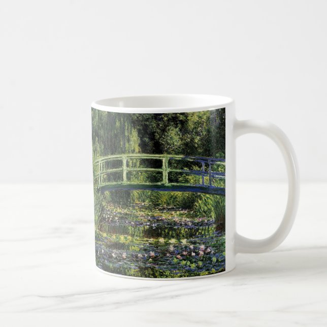 Taza De Café Lirios de agua y puente japonés (Derecha)