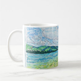 Taza De Café Lirios en el lago