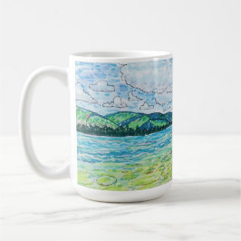Taza De Café Lirios en el lago