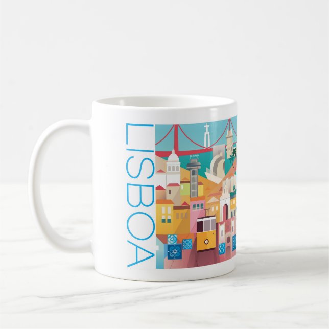 Taza De Café Lisboa 11oz o 15oz Mug (Izquierda)