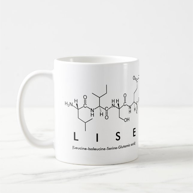 Taza De Café Lise peptide nombre mug (Izquierda)
