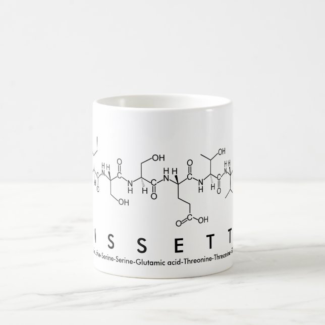 Taza De Café Lissette peptide nombre mug (Centro)