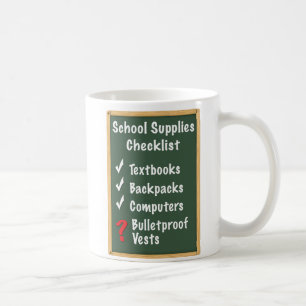 Taza De Café Lista de control de suministros de seguridad en la
