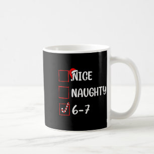 Taza De Café Lista de Navidad Bonito Travieso 6 7 Divertido Sei