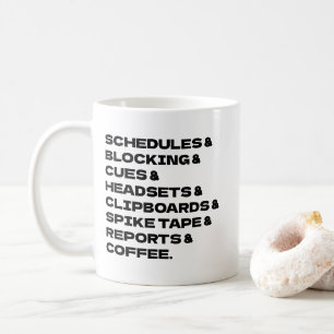 Taza De Café Lista de trabajos de gerente de escenario