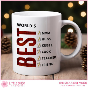 Taza De Café Lista de verificación de Navidad personalizable pa
