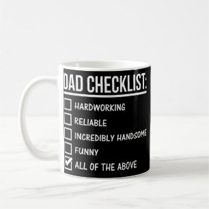 Taza De Café Lista de verificación de papá de trabajo duro fi